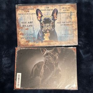 French Bulldog Metal Signs